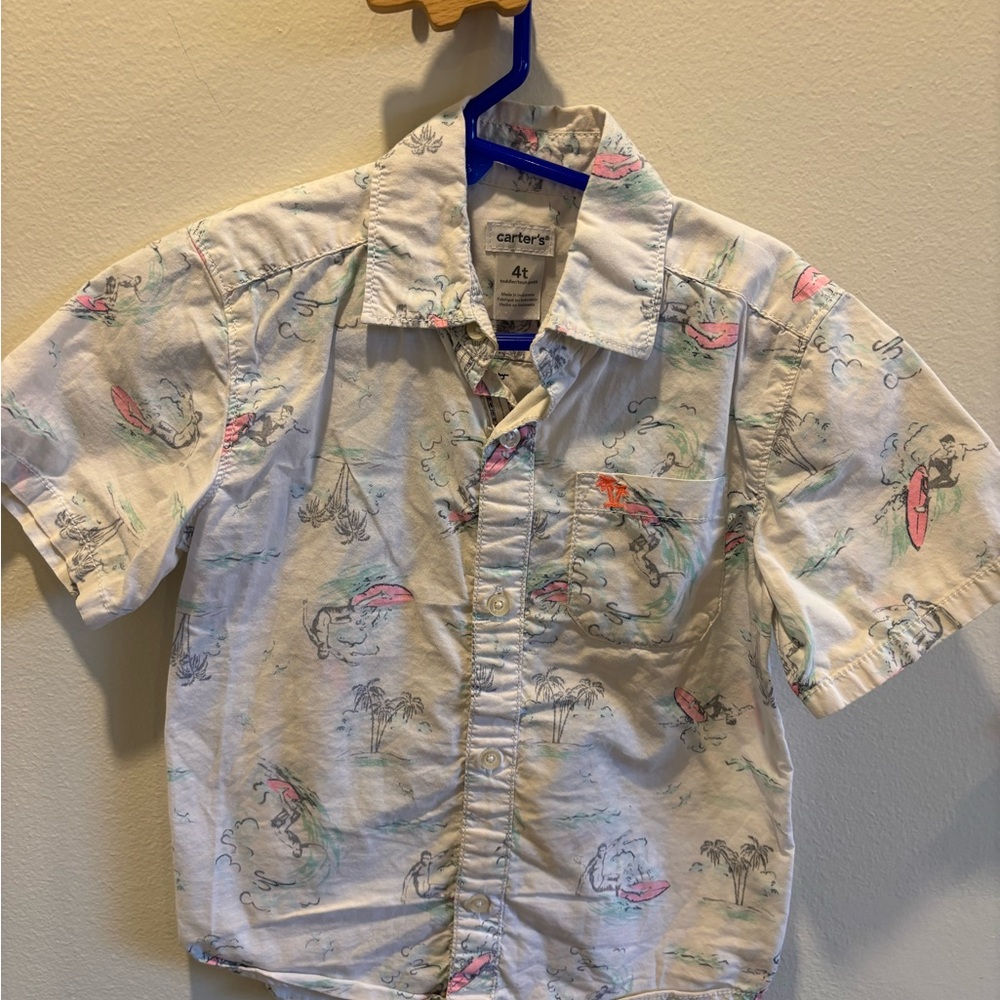 Carter's Multicolor Surf Print Boys Shirt